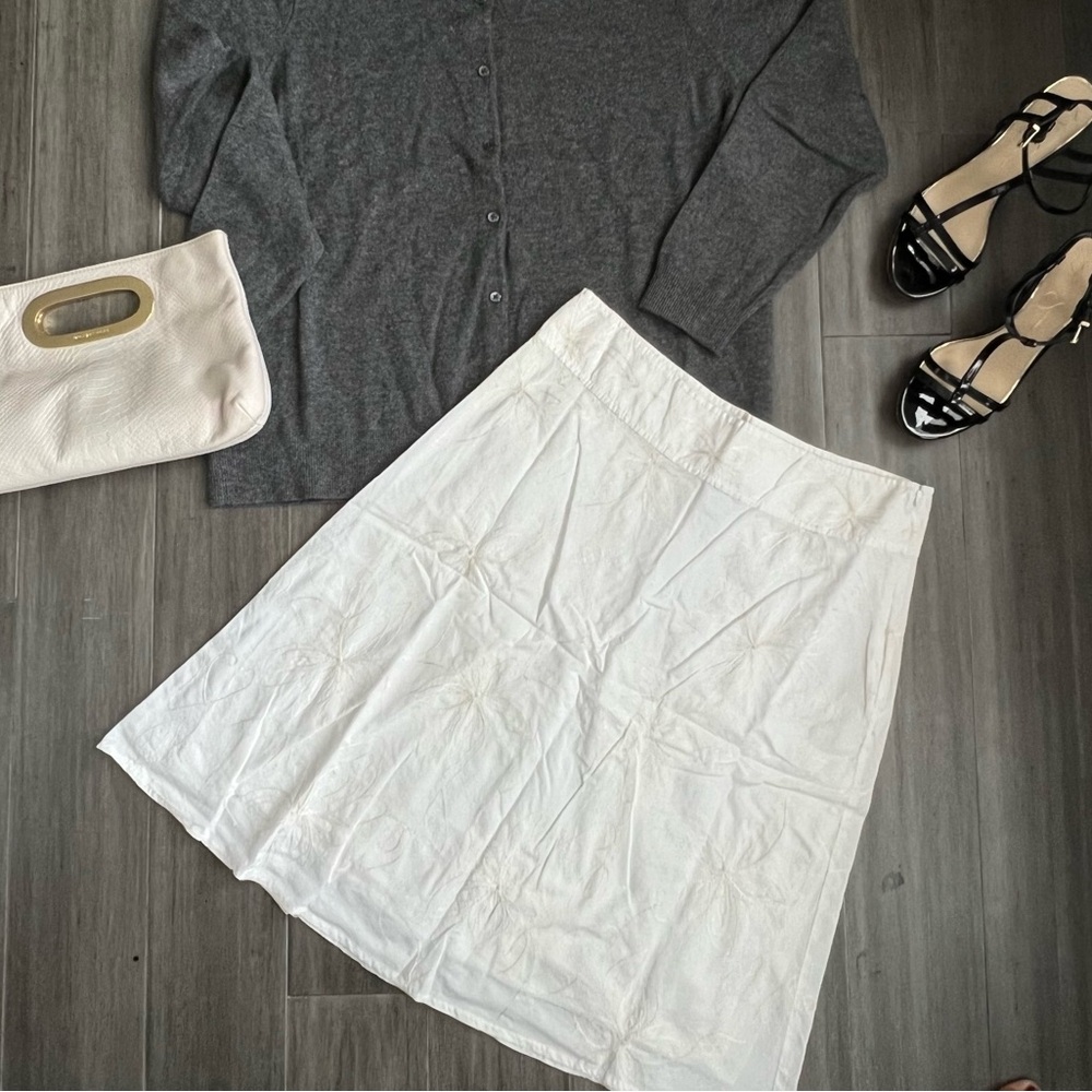 Geoffrey Beene Sport Women’s 100% Cotton White Skirt - Sz 8